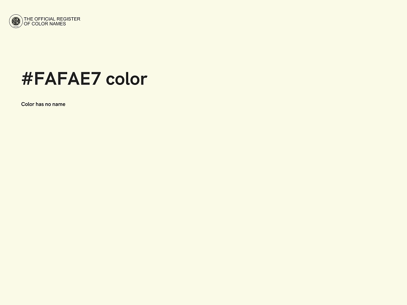 #FAFAE7 color image