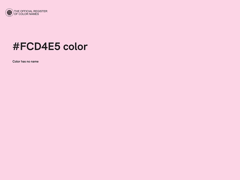 #FCD4E5 color image