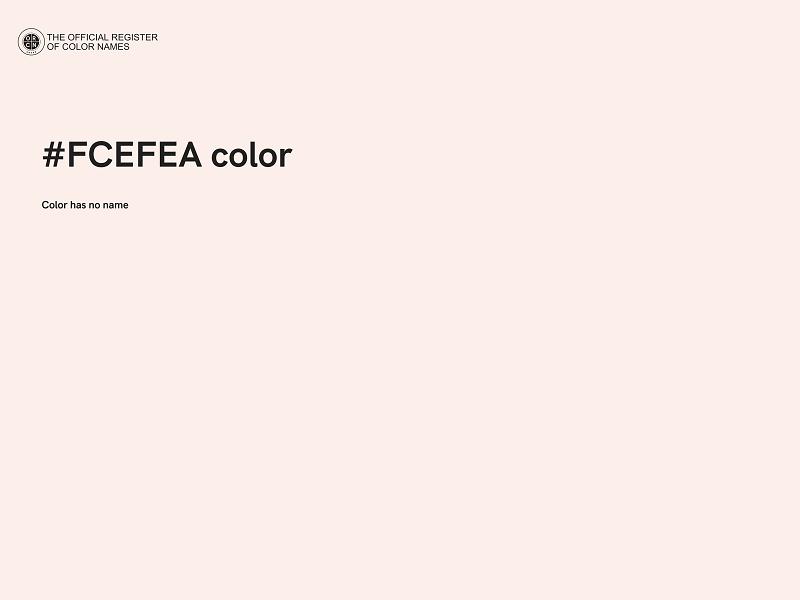 #FCEFEA color image