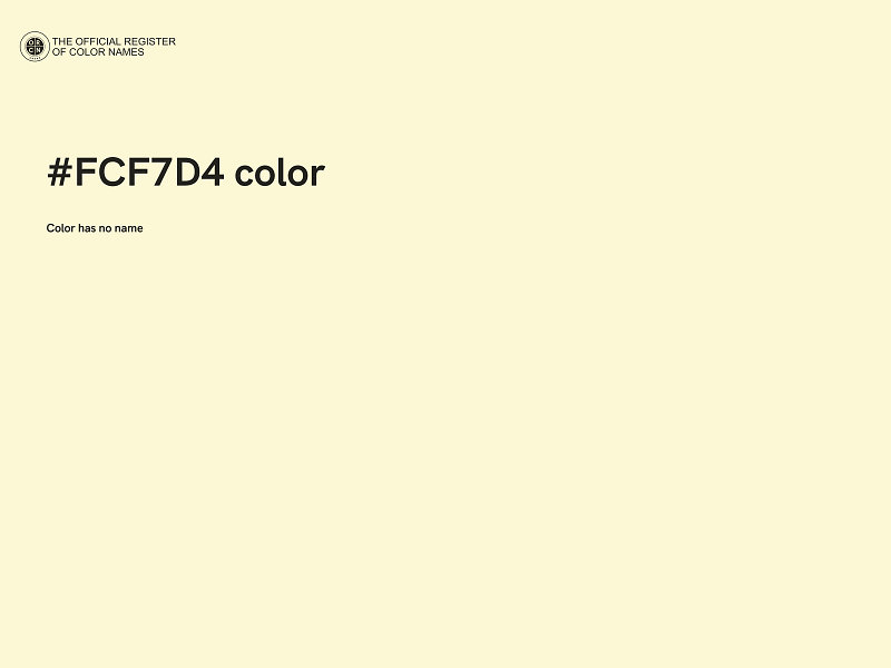 #FCF7D4 color image