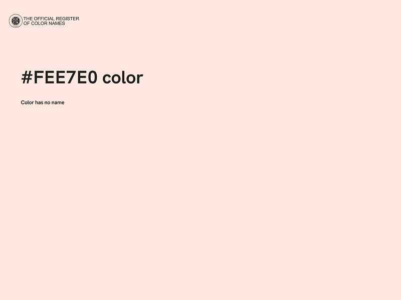 #FEE7E0 color image